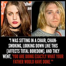 She has a big legacy to live up to, and she's more than. Frances Bean Cobain Is So Much Like Kurt Even The Rest Of Nirvana Can T Handle It In 2021 Nirvana Songs Frances Bean Cobain Nirvana Kurt