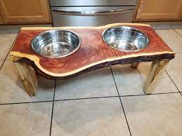 Dog bowls are such simple yet important products for our dogs. Live Edge Cedar Food And Water Bowl Stand I Built For My Dog Long Post Http Ift Tt 2hhr2fm Dog Bowl Stand Diy Wood Dog Bowl Stand Raised Dog Bowls