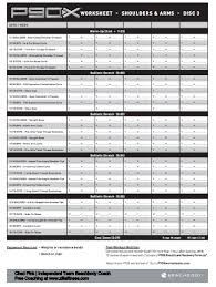 P90x Worksheets Zillafitness P90x Workout Sheets P90x Workout Schedule Workout Sheets