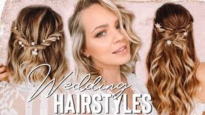 Straight hair with front bangs is ideal for a simple work hairstyle. Wedding Hairstyles You Can Do By Yourself Kayley Melissa Youtube