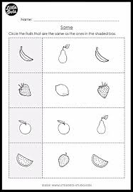 Pre K Same And Different Worksheets And Activities Preschool Math Printables Preschool Worksheets Kindergarten Worksheets