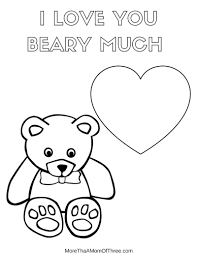 Regular brown bears are super common, so i'm. Free Valentines Day Coloring Pages Printables For Kids More Than A Mom Of Three