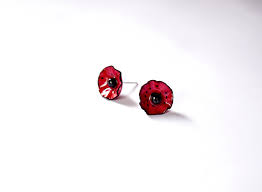 Poppy Stud Earrings With Sterling Silver Posts Red Poppy Flower Gift Earrings For Poppy Lovers Remembrance Day Gift For Her Stud Earrings Gifts For Her Earring Gifts