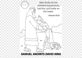 Youngest, glowing with health, fine appearance, handsome features, brave, warrior, speaks well, the. Books Of Samuel Bible Anointing 1 Samuel 16 Coloring Book King David Angle White Png Pngegg