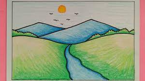 Sanggar lukis pelangi kediri agoes designer demikianlah kumpulan gambar lukisan pemandangan 3d yang bisa kami tampilkan, admin mengharapkan ulasan tentang koleksi foto keren. Contoh Gambar Pemandangan Alam Yang Mudah Digambar Dizeen Easy Nature Drawings Easy Scenery Drawing Easy Drawings