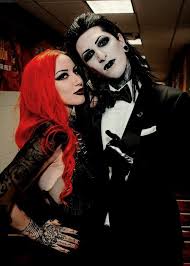 Wow Ash Costello And Chris Motionless New Years Day Band Motionless In White Ashley Costello