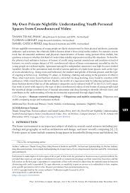 A friend helped me with the construction and i did all of the fabrics. Pdf My Own Private Nightlife Understanding Youth Personal Spaces From Crowdsourced Video