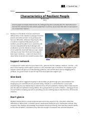 We'll do all your math homework | a/b guarantee. Commonlit Characteristics Of Resilient People Student Pdf Name Class Characteristics Of Resilient People By Set To Go 2019 How Do People Successfully Course Hero