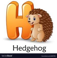 Letter H Is For Hedgehog Cartoon Alphabet Vector Image On Vectorstock In 2020 Alphabet Nursery Alphabet Pictures Lettering Alphabet