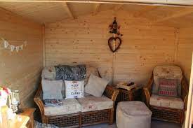 Since the walls and ceilings of your basement she shed are white, you need to place contrasting colorful furniture in it. The Top 15 Garden Shed Interiors You Need To See Blog Garden Buildings Direct