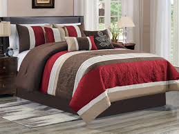 10% coupon applied at checkout. Hg Station 7 Pc Penny Floral Leaves Embossed Pleated Stripe Comforter Set Burgundy Red Brown Beige White King