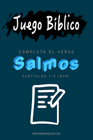 Hermanos.les invito a que se suscriban al canal.juan carlos alvarenga saludos mis hermanos. Salmos Capitulos 1 Al 5 Completa El Verso Preparado En Powerpo Juegos Biblicos Para Jovenes Lecciones De La Escuela Dominical Juegos De La Escuela Dominical