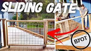 Free diy wood gate plans. Diy Sliding Gate Youtube