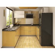 modern u shaped modular kitchen, rs