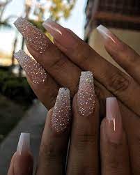 Pink and white ombré wedding nails 50 Elegant Wedding Nails Perfect For Your Big Day