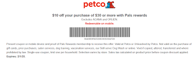 Pinned January 31st 10 Off 30 At Petco Thecouponsapp In 2020 Shopping Coupons Petco Coupons