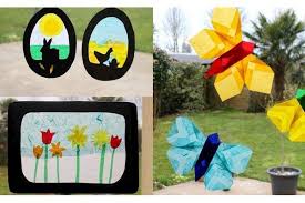 Diy Vitraux De Paques Et De Printemps Inspiration Waldorf Maman Nougatine Decor De Fenetre Activite Manuelle Papier Bricolage Printemps
