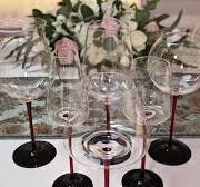 Wholesale 8oz Luxury Custom Goblet Crystal Embossed Colored Red Wine Glass  Cup for Weddings