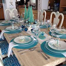 Maybe you would like to learn more about one of these? Seaside Christmas Table Xmas Table Decorations Christmas Table Holiday Table Settings