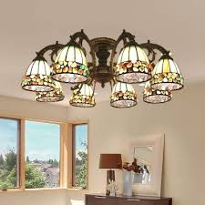 Assuming there's space in your bedroom, it's best to have a bedside light fixture on both. Cut Glass Bowl Semi Flush Mount Light Fixture Tiffany 5 8 Lights Green Ceiling Lamp For Bedroom Hl580142 Buy At The Price Of 351 34 In Beautifulhalo Com Imall Com