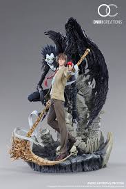 Light Ryuk Diorama Oniri Creations #digital 2d #fantasy #illustration #character design #death note #ryuk #shinigami #apple #japan #illustration #art #drawing #digital #anime #manga #visual #development #red #eyes #black #diario. light ryuk diorama oniri creations