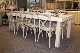 Diamond Rental S New Whitewash Sonoma Crossback Chair And Farmhouse Whitewash Table Ready To Rent From A Diamond Rental Pa Ikea Dining Table Crossback Chairs