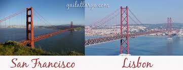 The 25 april bridge (ponte 25 de abril) at cloudy day, lisbon, portugal. Let S Compare San Francisco S Golden Gate Bridge With Lisbon S April 25 Bridge Gail At Large
