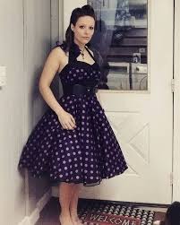 Black Polka Dot Dress Purple Dots Vintage Dress Rockabilly Etsy In 2020 Rockabilly Dress Retro Halter Dress Polka Dot Dress