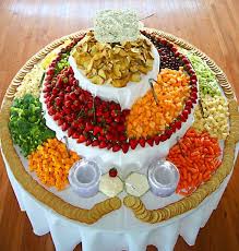 Talk About A Healthy Wedding I M Enjoying The Colors And Crackers Nibble Nibble Wedding Finger Foods Wedding Reception Food Food Display