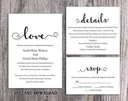 Black And White Wedding Invitations Templates Wedding Invitation Template Download Printable Wedding Etsy Wedding Invitation Templates Diy Wedding Invitations Templates Invitation Templates Word