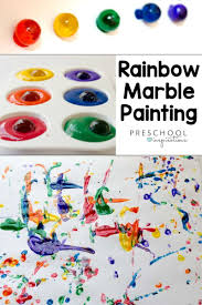 Rainbow Marble Painting Process Art In 2020 Preschool Arts And Crafts Process Art Preschool Toddler Art Projects