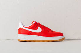 Nike Air Force 1 07 Premium Women Habanero Red White 137 Nike Airforce Red Retro Sneakers Nike Air Force Nike Red And White