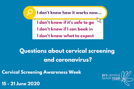In the uk, the 4 most common types of cancer are Cervical Screening Awareness Week 15 21 June 2020 Glovers Lane Surgery