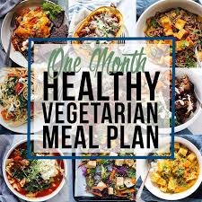 One Month Healthy Vegetarian Meal Plan Dietitian Debbie Dishes Healthy Vegetarian Meal Plan Vegetarian Recipes Healthy Vegetarian Meal Plan