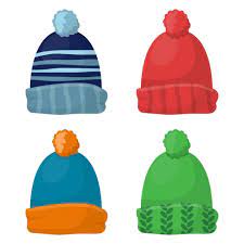 Winter Cap Set Isolated On Background Winter Cap Vector Free Vector Art