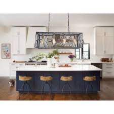 Stylish lighting in the kitchen is a must. Rectangular Industrial Kitchen Island Lighting 4 Light Farmhouse Hanging Ceiling Light Fixture On Sale Overstock 30293321