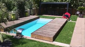 Rolling Deck Terrasse Mobile De Piscine En 2 Modules En Bois Exotique Youtube