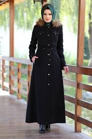 Kurk Kapsonlu Kase Pardesu 4020st241 Siyah Thumbnail Clothes For Women Hijab Fashion Abaya Designs