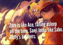 Sanji S Personality Is Also A Lot Like Ace S Sanji Is Actually Both Ace And Sabo Zoro Really Isn T That Close One Piece Comic Pieces Facts One Piece Anime