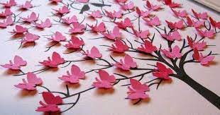 Con Simples Mariposas De Papel Puedes Crear Hermosas Decoraciones Para Realzar Cualquier Pared O Mariposas De Papel Manualidades Flores De Papel Hechas A Mano