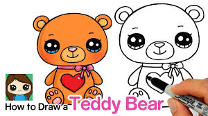 The likeness of kids for teddy bear is due to their shape that looks very much impressive. How To Draw A Teddy Bear For Valentines Youtube