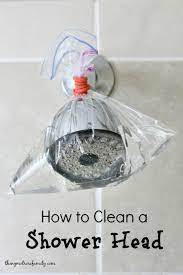 Scrub with an old toothbrush or poke a safety pin through the holes as you rinse. How To Clean A Shower Head