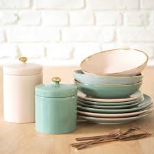 Pot En Faience Vert Menthe H 10cm Mint Green Kitchen Mint Kitchen Accessories Green Kitchen Accessories