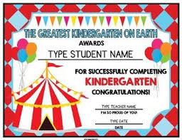 Kindergarten Graduation Certificates Carnival Circus Kindergarten Graduation Themes Kindergarten Graduation Preschool Graduation Theme