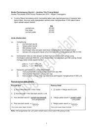 We did not find results for: Analisis Titik Pulang Modal