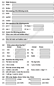 Reading worksheets fun reading worksheets for kids. Cbse Class 1 English Grammar And Vocabulary Worksheet Set D Practice Worksheet For English