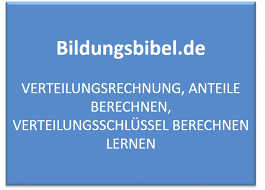 Zum einen kann der gewinn in die rückstellungen der ag fließen. Verteilungsrechnung Anteile Berechnen Anleitung Formel Ubungen