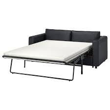 A couch bed makes you relax throughout the day and bends over as an appropriate resting spot around evening time; Vimle 2 Seat Sofa Bed Grann Bomstad Black Ikea