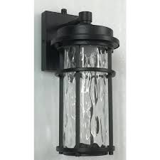 Allen Roth Clear Spring 13 5 In H Black Led Outdoor Wall Light Lowes Com Led Outdoor Wall Lights Wall Lights Outdoor Wall Lighting