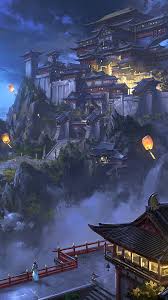 Download best anime wallpapers in japanese and manga style in 4k and hd resolutions for desktop and mobile. 335934 Anime Sky Lantern Mountain Japanese Castle Night Scenery Phone Hd Wallpapers Images Backgrounds Photos And Pictures Mocah Hd Wallpapers